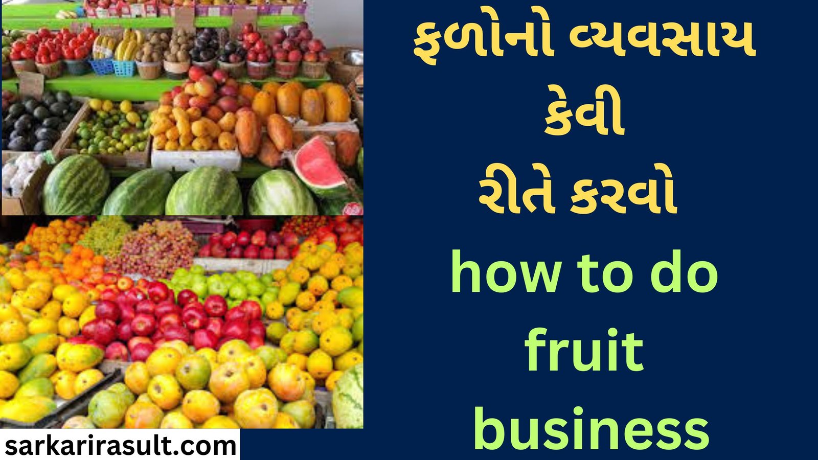 ફળોનો વ્યવસાય કેવી રીતે કરવો how to do fruit business